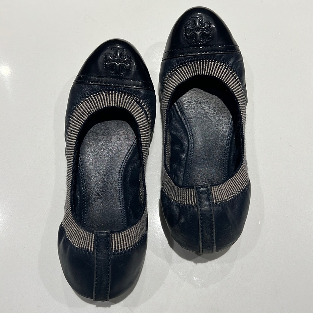 Tory Burch Navy Caroline Ballet Flats size 7